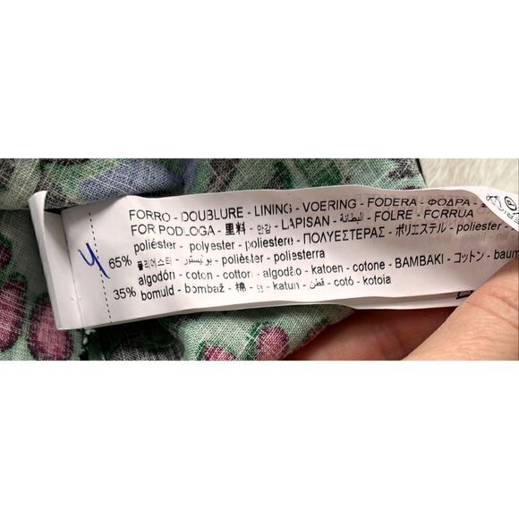 NWT Zara Multicolored Floral Print Linen Blend High Waisted A-Line Mini Skirt - Picture 15 of 15